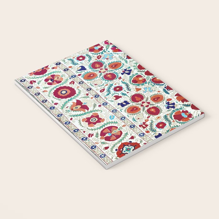 Antique Uzbek Suzani Embroidery Print Notebook Gallery Image 3