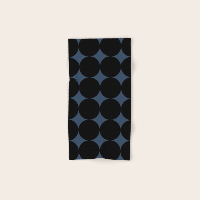 Circular Minimalism - Retro Blue Black Towels Gallery Image 1