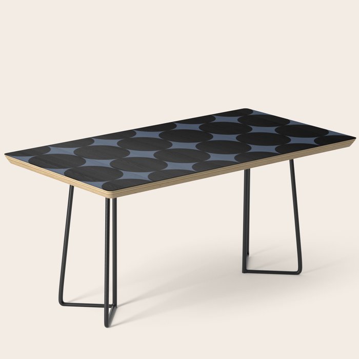 Circular Minimalism - Retro Blue Black Coffee Table Gallery Image 1