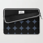 Circular Minimalism - Retro Blue Black Laptop Sleeve Gallery Image 2