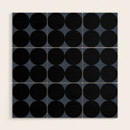 Circular Minimalism - Retro Blue Black Wood Wall Art Gallery Image 1