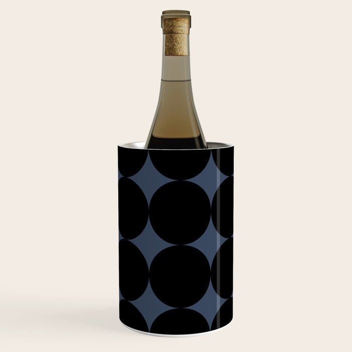 Circular Minimalism - Retro Blue Black Wine Chiller Gallery Image 3