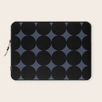 Circular Minimalism - Retro Blue Black Laptop Sleeve Gallery Image 1