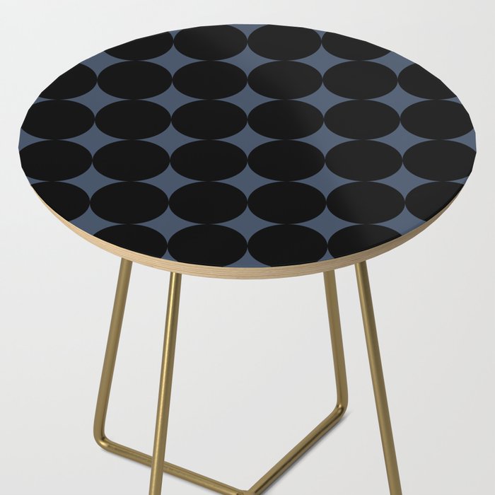 Circular Minimalism - Retro Blue Black Side Table Gallery Image 2