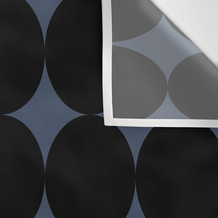Circular Minimalism - Retro Blue Black Wall Tapestry Gallery Image 3