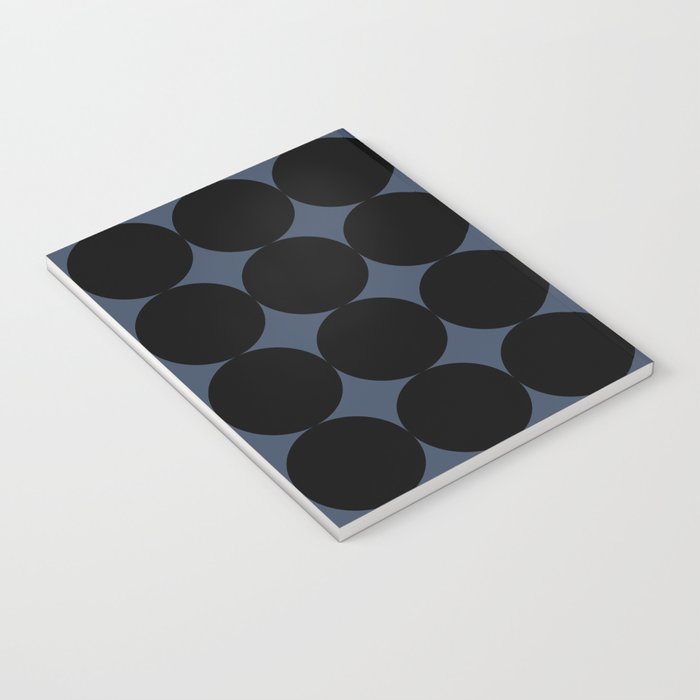 Circular Minimalism - Retro Blue Black Notebook Gallery Image 3