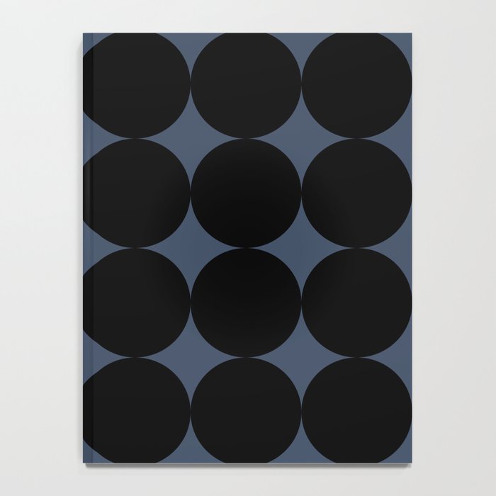 Circular Minimalism - Retro Blue Black Notebook Gallery Image 4