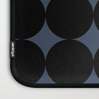 Circular Minimalism - Retro Blue Black Laptop Sleeve Gallery Image 3