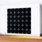 Circular Minimalism - Retro Blue Black Wall Mural Gallery Image 2