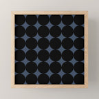 Circular Minimalism - Retro Blue Black Mini Art Print Gallery Image 1