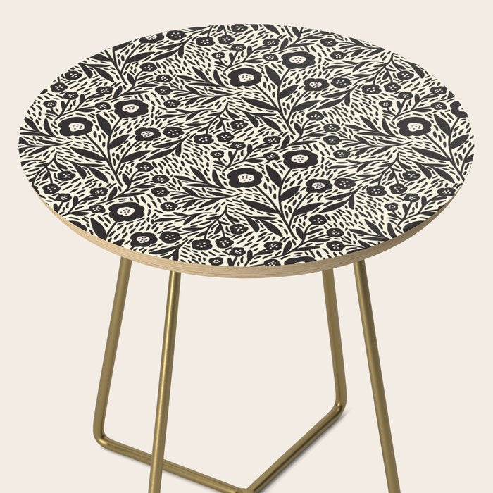 Botanical garden - Black and White Side Table Gallery Image 2