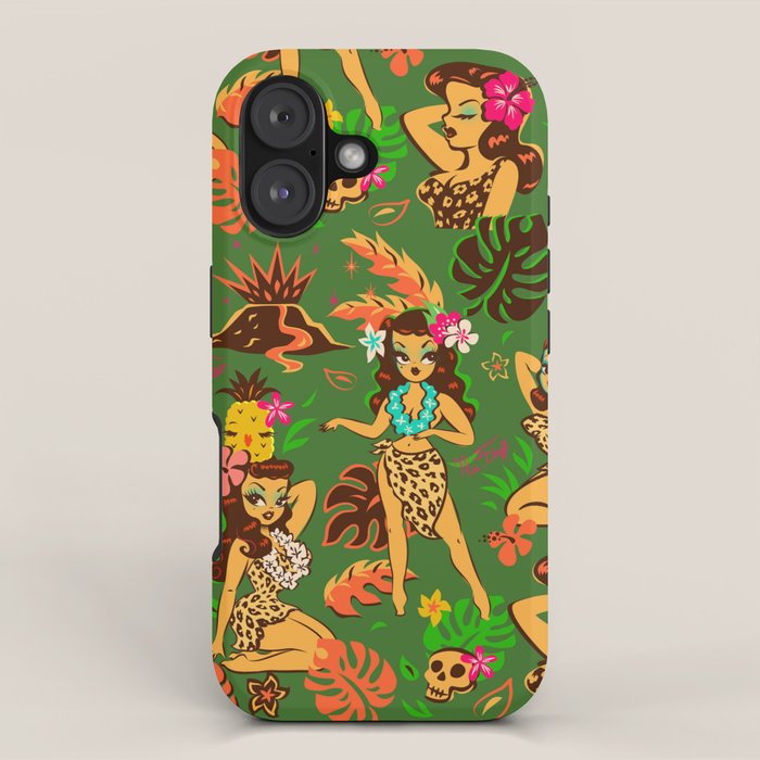 Tiki Temptress on Green iPhone Case Gallery Image 1