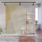 Cecilia Shapes I - Neutral Yellow and Purple Wall Mural Gallery Image 1