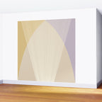 Cecilia Shapes I - Neutral Yellow and Purple Wall Mural Gallery Image 2