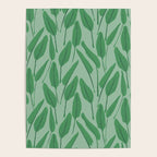 Tropical leaf pattern in cool greens Poster Gallery Image 4