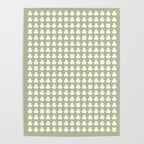 Clovers XXVI Natural Green Botanical Pattern Poster Gallery Image 4