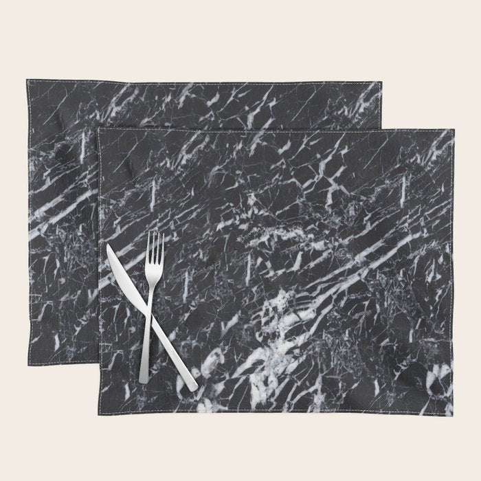 Real Marble Black Placemat Gallery Image 1