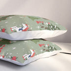 Christmas Winter Unicorn Pattern Pillow Sham Gallery Image 3