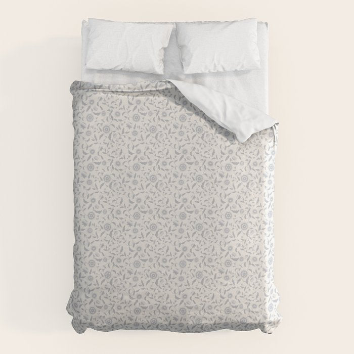 Vintage Trailing Floral - Blue and White Duvet Cover Gallery Image 6