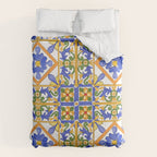 Summer,colourful detailed, Sicilian style art Comforter Gallery Image 6