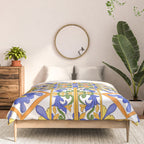 Summer,colourful detailed, Sicilian style art Comforter Gallery Image 3