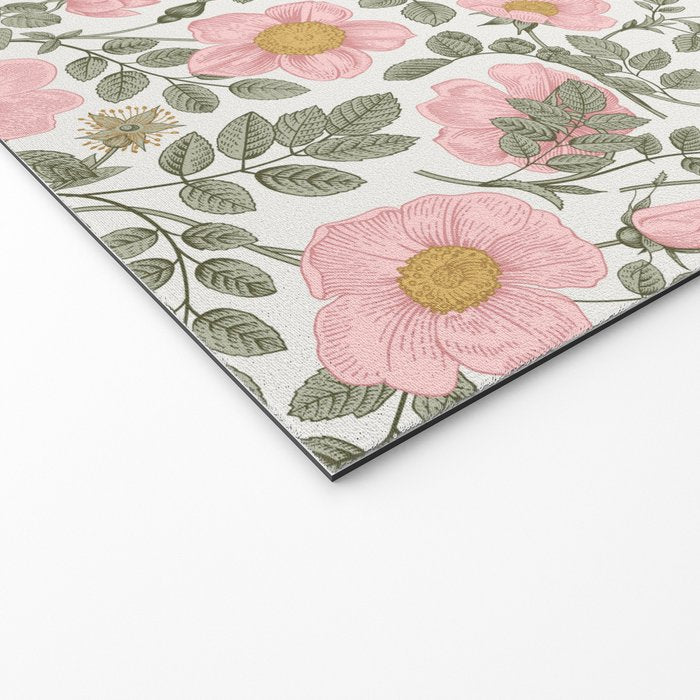 Wild Roses Cottage Garden Summer Floral Pattern Welcome Mat Gallery Image 2