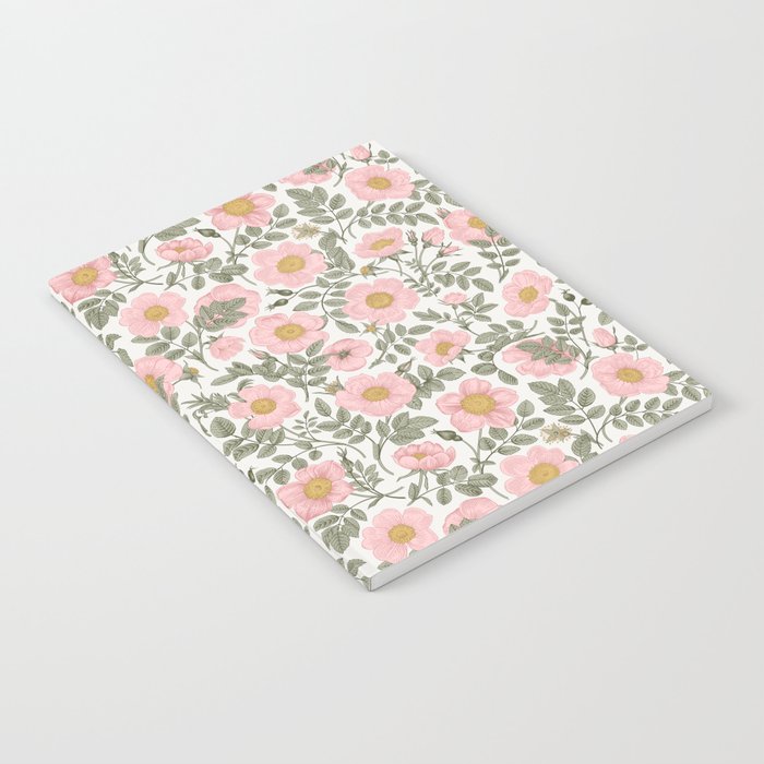 Wild Roses Cottage Garden Summer Floral Pattern Notebook Gallery Image 1