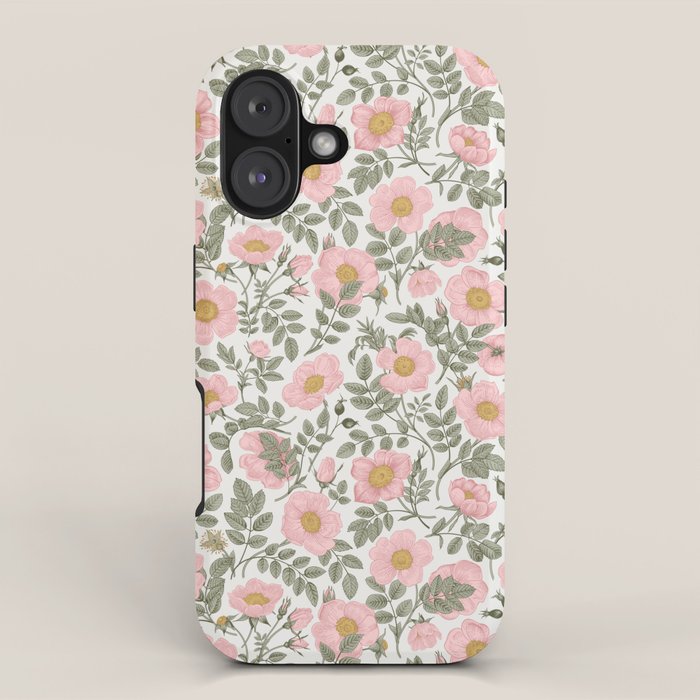Wild Roses Cottage Garden Summer Floral Pattern iPhone Case Gallery Image 1