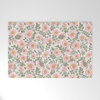 Wild Roses Cottage Garden Summer Floral Pattern Welcome Mat Gallery Image 1