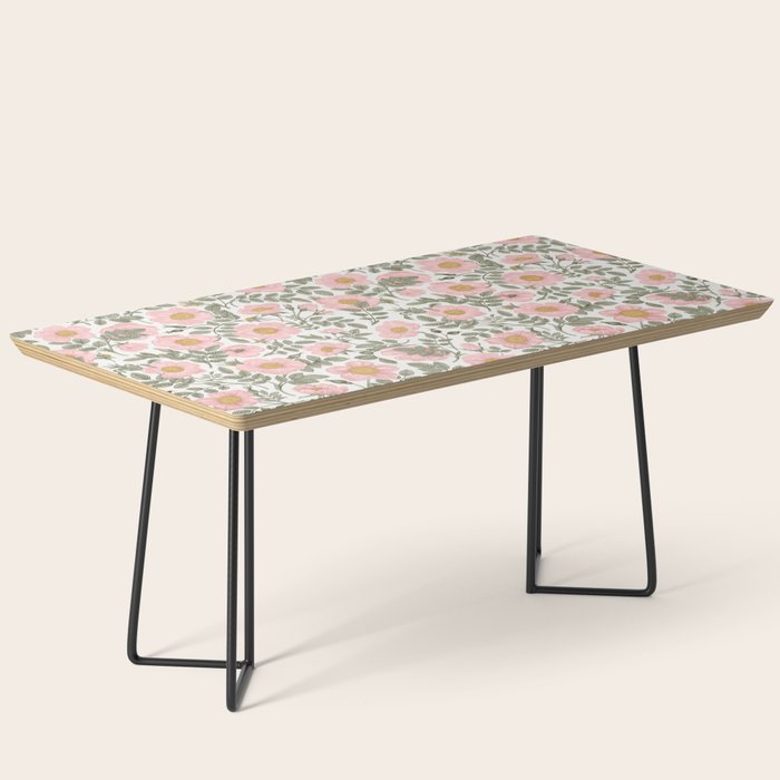 Wild Roses Cottage Garden Summer Floral Pattern Coffee Table Gallery Image 1