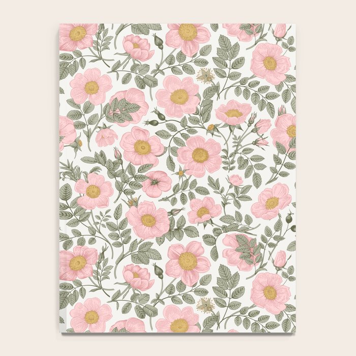 Wild Roses Cottage Garden Summer Floral Pattern Notebook Gallery Image 4