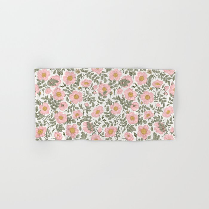 Wild Roses Cottage Garden Summer Floral Pattern Bath Towel Gallery Image 1