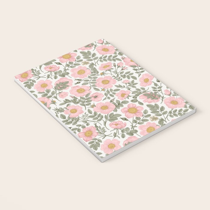 Wild Roses Cottage Garden Summer Floral Pattern Notebook Gallery Image 3