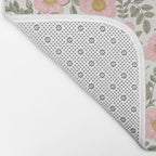 Wild Roses Cottage Garden Summer Floral Pattern Bath Mat Gallery Image 2