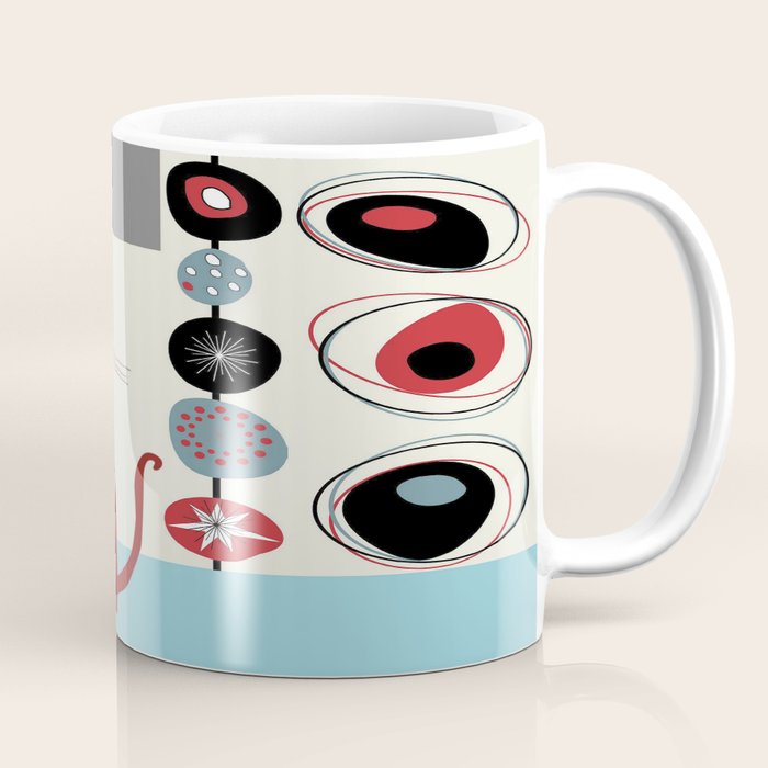 Mid-Century Modern Art Cats Coffee Mug Gallery Image 1