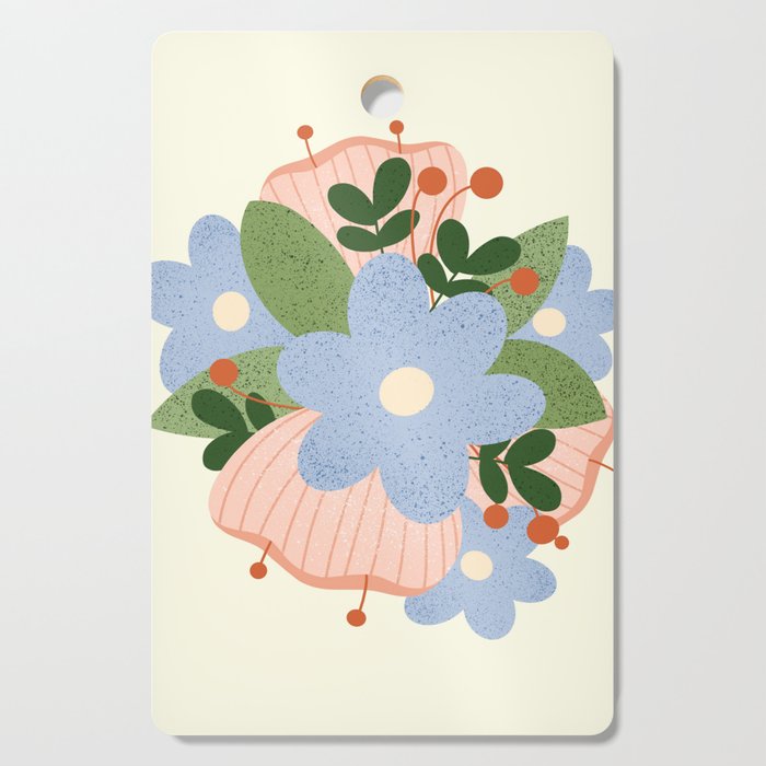 Blue Flowers  Cutting Board Gallery Image 1
