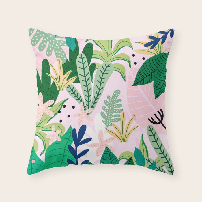 Into the jungle - sunrise Throw Pillow Gallery Image 6
