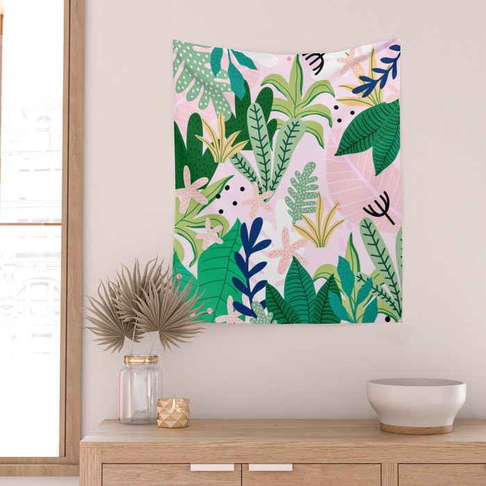 Into the jungle - sunrise Wall Tapestry Gallery Image 2