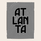 Atlanta City Text Pattern USA Poster Gallery Image 4