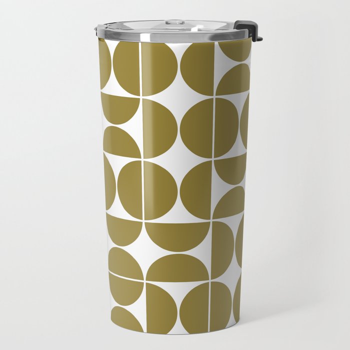 Mid Century Modern Geometric 04 Flat Gold Travel Mug Gallery Image 2