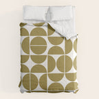 Mid Century Modern Geometric 04 Flat Gold Comforter Gallery Image 6