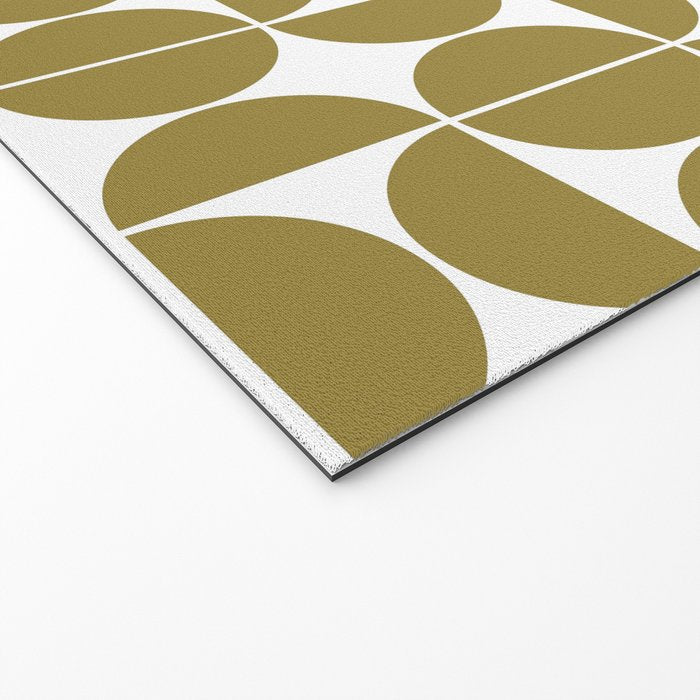 Mid Century Modern Geometric 04 Flat Gold Welcome Mat Gallery Image 2