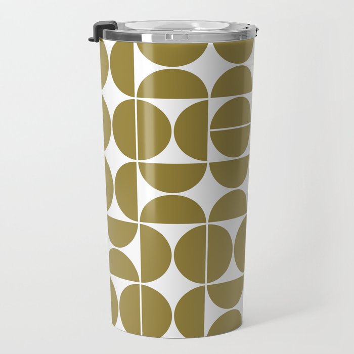 Mid Century Modern Geometric 04 Flat Gold Travel Mug Gallery Image 3