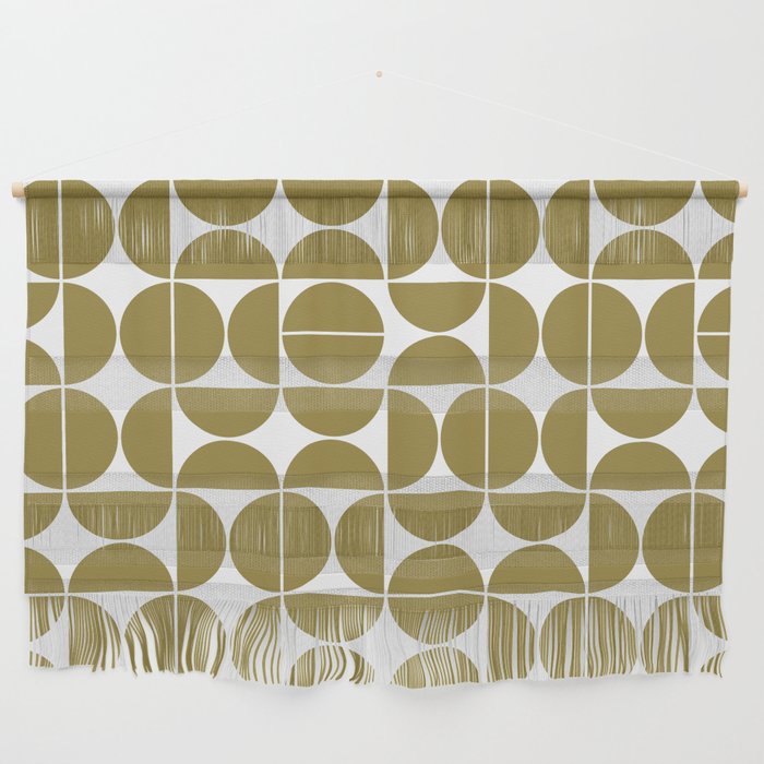 Mid Century Modern Geometric 04 Flat Gold Wall Hanging Gallery Image 1