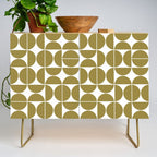 Mid Century Modern Geometric 04 Flat Gold Credenza Gallery Image 1