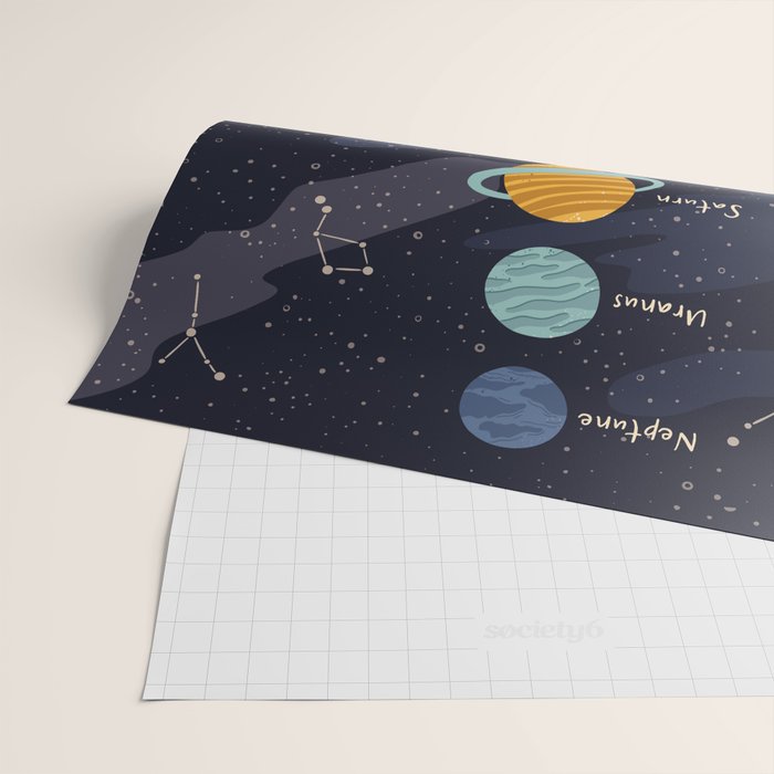 Solar system for kids Wrapping Paper Gallery Image 2