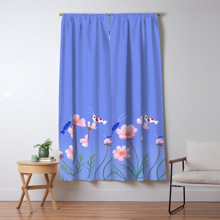 Cosmos and shrimp Window Curtain Gallery Image 5