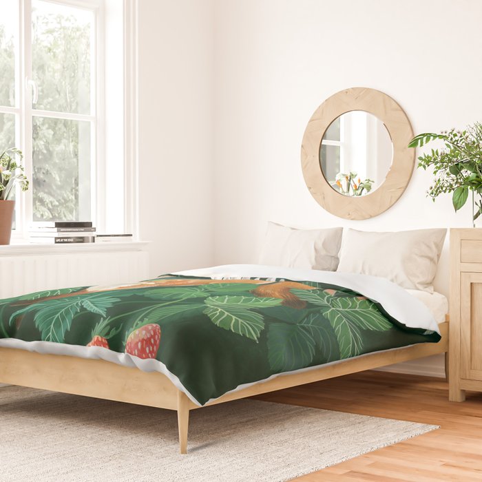 Strawberry Fox Duvet Cover Gallery Image 2