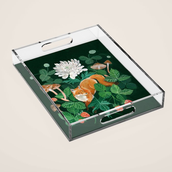 Strawberry Fox Acrylic Tray Gallery Image 1