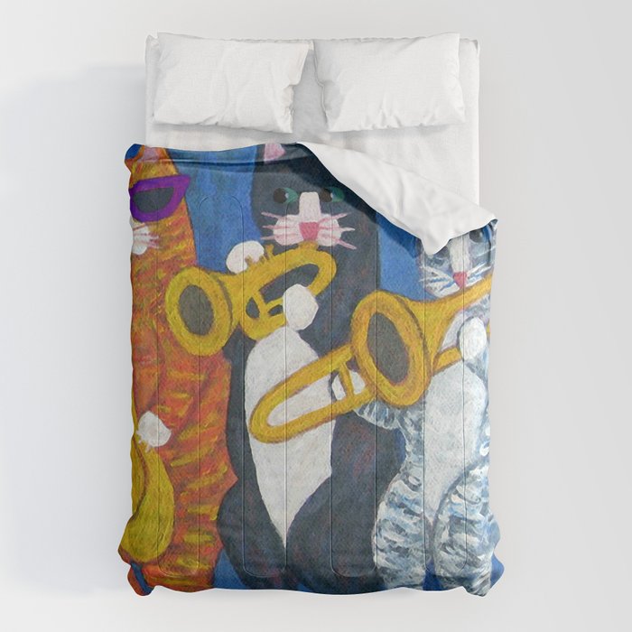 Salsa Cats Brass Section Comforter Gallery Image 6